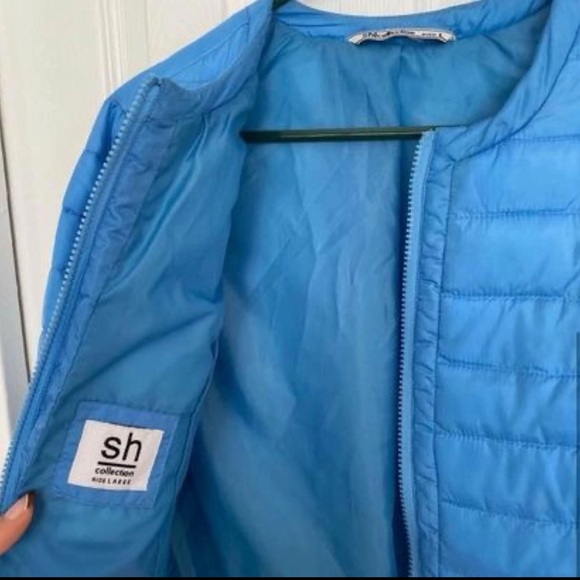 SH Collection Blue Puffer Jacket - Picture 4 of 4